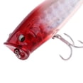 thumbnail image 3 of Ximing Leurre de Pêche Extérieur pour Surface Flottante, Appât Dur en Équilibre avec Hameçon Triple, Rouge B, 3 of 7