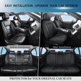 thumbnail image 6 of Car Seat Covers Full Set Fit for Kia Sportage 2005-2024, Premium Faux Leather Seat Protectors, Breathable, Waterproof & Anti-Slip Full Wrapping Edge Seat Covers (Black, Full Set), 6 of 7
