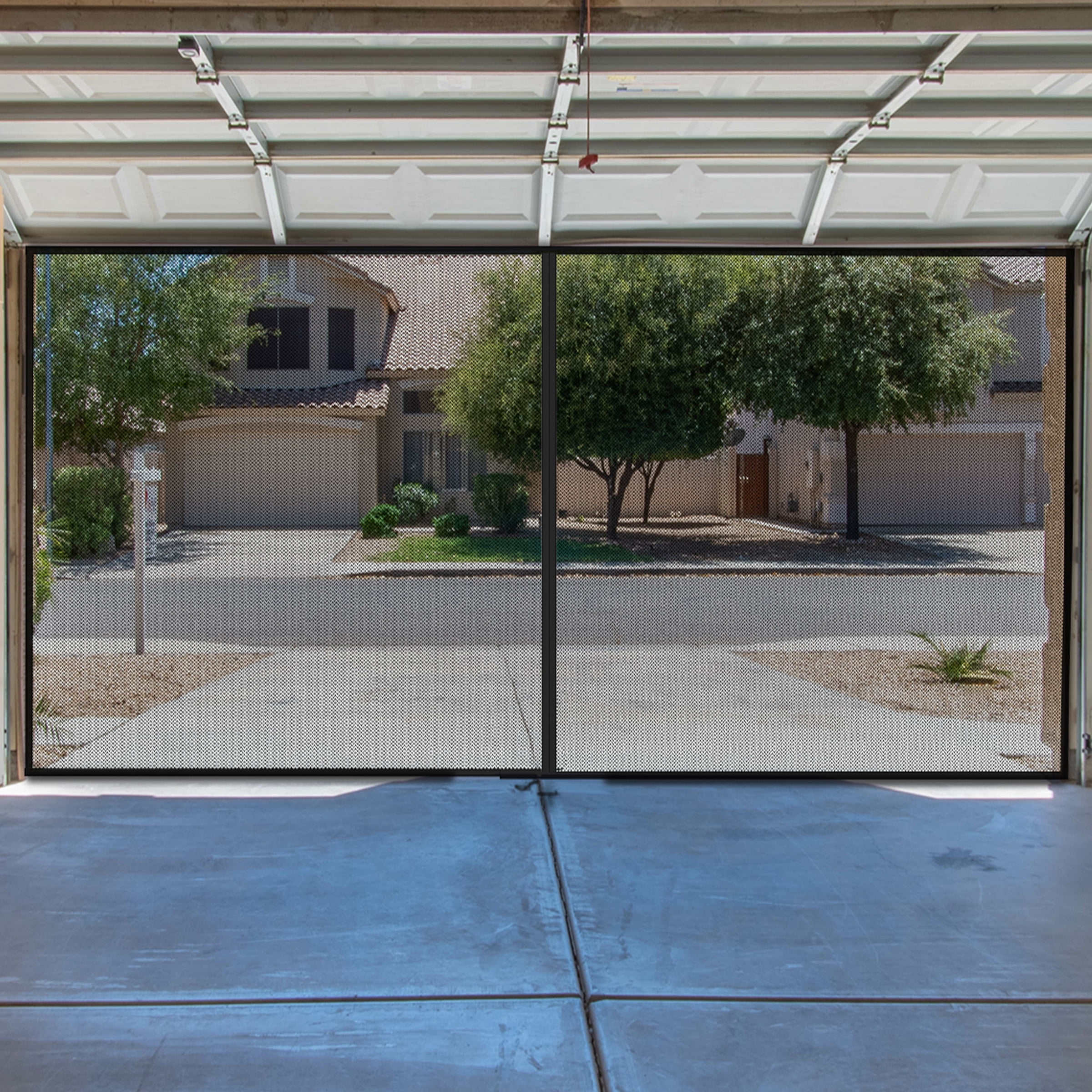 Pure Garden Garage Screen Door - Mesh Mosquito Net to Cover 2-Car Garages