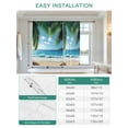 thumbnail image 6 of Summer Beach Coastal Tie Up Curtains for Windows 63 Inch Length Balloon Curtains Kitchen Adjustable Balloon Window Shade Palm Tree Sandy Vacation Tie Up Valance Bathroom Curtain Window 52"x63", 6 of 6