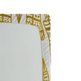 thumbnail image 3 of Ambesonne Feather Fitted Sheet, Ornate Leaves Boho Print, Twin Size, Amber Marigold and White, 3 of 3