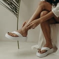 thumbnail image 3 of Cushionaire Pippin Chunky Platform Flip Flops - Stylish Wedge Thong Sandals for Women with Cushioned Footbed and Durable Flatform Sole, 3 of 21