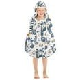 thumbnail image 7 of Toddler Hooded Beach Towel 24x50 Kids Bath Towels Soft Quick Dry for Swim Pool Boys Girls Zebra Leaf Birds, 7 of 7