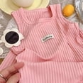 thumbnail image 6 of KPOPLK Toddler Girl Clothes 2 Piece Summer Teen Girls Sleeveless Top Dress and Leggings Shorts Set Kids Summer Outfits(18-24 Months,Pink), 6 of 8