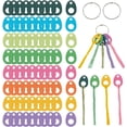 thumbnail image 2 of 80Pcs 8 Colors Paper Thread Drops 1.97x1.4Inch Teardrop Floss Bobbin Drops Cross Stitch Thread Organization with Iron Floss Ring for Craft Sewing Storage, 2 of 6