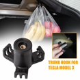 thumbnail image 2 of NATEFEMIN Rear Trunk Hook Organizer for Model 3 Grocery Bag Holder Tote ABS Heavy Duty Strong Durable New, 2 of 9