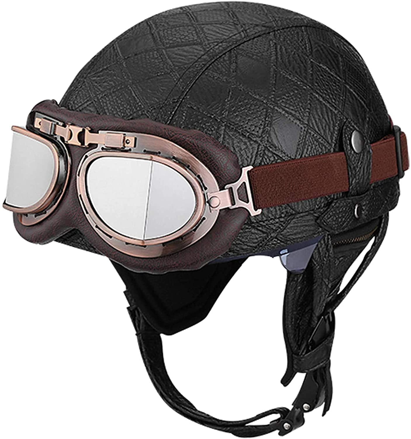 Retro Motorbike Open Face Helmet, Jet Half Helmet With Sun Visor For - View #12