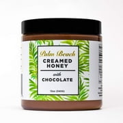 Palm Beach Creamed Honey with Chocolate, Whipped Natural Wildflower Honey, Kosher Certified, 12 Ounces