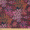 thumbnail image 2 of Ambesonne Nautical Fabric by the Yard Microfiber, Colorful Sea Corals Art, 5 Yards, Raspberry and Dark Salmon, 2 of 2