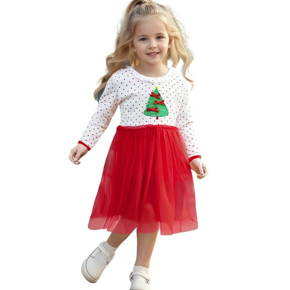 Likimi Toddler Kids Girls Dress Solid Color Christmas Dress Casual Loose Soft Spring Fall Clothes Size 1-2 Years White
