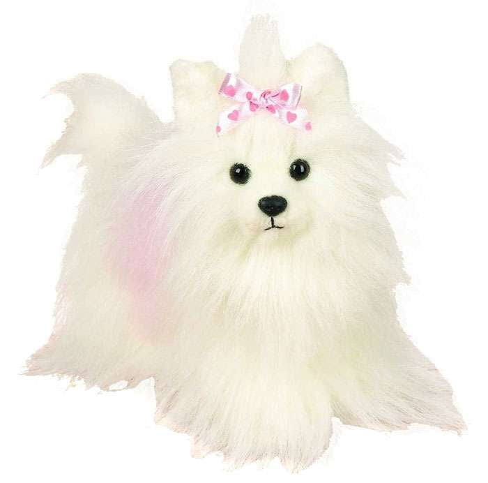 Ganz Webkinz Lil'Kinz Yorkie Terrier Puppy Plush White Shaggy Stuffed Toy Dog