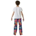 thumbnail image 5 of FORMRS Kids Pajama Pants with Pockets Size 13-14Y Boys Lounge Sleep Bottoms, Colorful Art Leaves Pattern, 5 of 8
