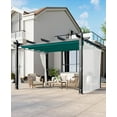 thumbnail image 3 of Luku 10 x 13 Ft Wood-Grain Aluminum Pergola Outdoor Pergola with Retractable Canopy Sun Shade Shelter for Garden, Patio, Backyard, Deck, 3 of 7