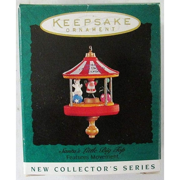 1995 Santa's Little Big Top (Miniature) Hallmark Keepsake Christmas Tree Ornament - QXM4779