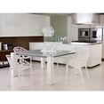 thumbnail image 4 of Compamia Crystal Polycarbonate Patio Dining Chair in Glossy White, 4 of 9