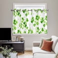 thumbnail image 4 of St. Patrick's Day Kitchen Curtains Window Panels, Watercolor Lucky Shamrock Polka Dots Green Insulated Window Treatment Curtain, Grommet Curtains for Bedroom/Living Room/Bathroom, 2 Piece 42"Wx45"L, 4 of 8
