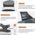 thumbnail image 3 of ONCAI Walking Sandals Women,Arch Support Hiking Sandals with Orthotic Outdoor Footbed for Plantar Fasciitis,Water Athletic Platform Sandalias Mujer with 3 Adjustable Strap Grey/White Size 9, 3 of 8
