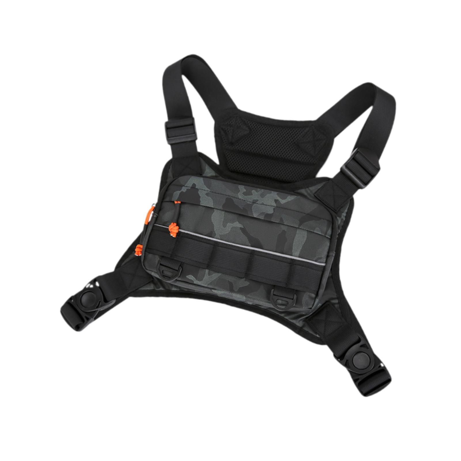 Sharprepublic Chest Bag for Men with Extra Storage Running Vest for Travel Sports Workouts green