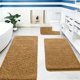 thumbnail image 4 of Juego de alfombras de baño suaves y antideslizantes de espuma viscoelástica: alfombra de baño absorbente con felpa de terciopelo para baño, lavadero o sala de estar., 4 of 6