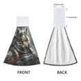 thumbnail image 3 of 2 Pcs Wolf Astronauts Kitchen Hand Towels with Hanging Loops Absorbent Soft Fast Drying Decor Bath Towels, 3 of 7