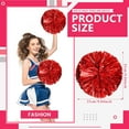 thumbnail image 2 of Cheerleader ponpon, Cheerleading Pom Poms, Premium Metallic Pom Poms Set Cheering Hand Flowers Handle Dance Pom Poms Cheering Squad Pompoms for Football Basketball Cheers, 2 of 7