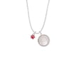 thumbnail image 2 of Delight Jewelry Silvertone Mini Translucent Red Paw To the World You are a Mother Locket Necklace, 2 of 4