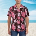 thumbnail image 4 of Goofa Rose Flowers Hawaiian Shirt for Men, Unisex Summer Beach Casual Short Sleeve Button Down Shirts,Aloha Tropical Floral print shirt-Medium, 4 of 9