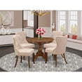 thumbnail image 2 of East West Furniture Antique 5-Piece Wooden Dining Set in Walnut/Light Tan, 2 of 11