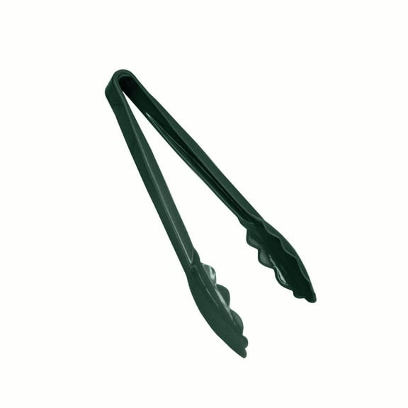 Excellante 6" scallop grip tong, polycarbonate, green color, comes in each