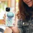 thumbnail image 5 of ONETECH Blingy's for iPhone 14 Case, Cute Jellyfish Pattern Fun Ocean Fish Style Beach Design Transparent Soft Protective Clear Case Compatible for iPhone 14 6.1 inch (Jellyfish), 5 of 5