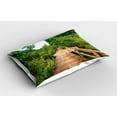 thumbnail image 2 of Ambesonne Scenery Pillow Sham 2 Pack, Mangrove Forest Thapom, 30"x20", Pale Brown Green, 2 of 3