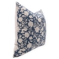 thumbnail image 3 of Fabdivine Block Print Throw Pillow Cover, 16x16 Inch Duck Canavs Decorative Cushion Cover, Floral Print Boho Design Blue Pillow Cover for Sofa and Couch, 3 of 5