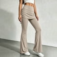 thumbnail image 4 of WAGUTH Women's Skirted Flare Leggings High Waist Ruched Skirt Overlay Bootcut Yoga Pants with Drawstring for Tennis Golf Gym, 4 of 6
