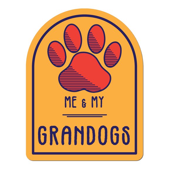 Me and My Grandogs Window Shaped Magnet
