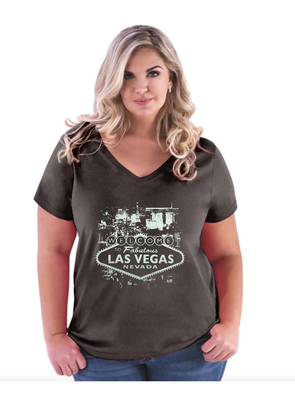 Analytiker Decrement fangst Women's Plus Size V-neck T-Shirt - Welcome to Las Vegas Nevada - Walmart.com