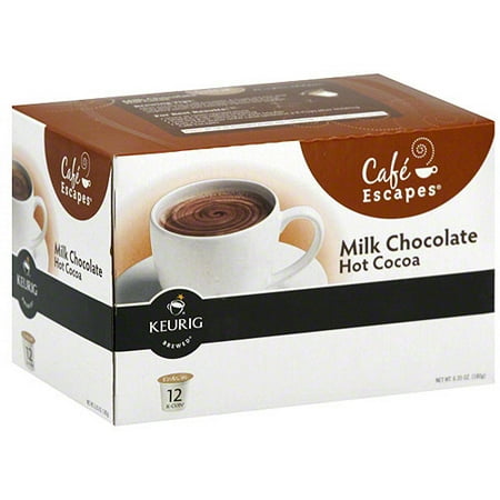 ***Discontinued by Kehe 07_20***Cafe Escapes Milk Chocolate Hot Cocoa, 12PC (Pack of 6)