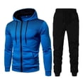 thumbnail image 4 of Yusimy Men's Polka Dot 2-Piece Hoodie Set Loose Athletic Zipper Pocket Drawstring Pants Long Sleeve Casual, 4 of 4