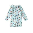 thumbnail image 2 of LYMAYTER Toddler One Piece Swimwear Baby Long Sleeve Boys Girls Cute Print Beach for Swimsuits 6M-8Y, 2 of 8