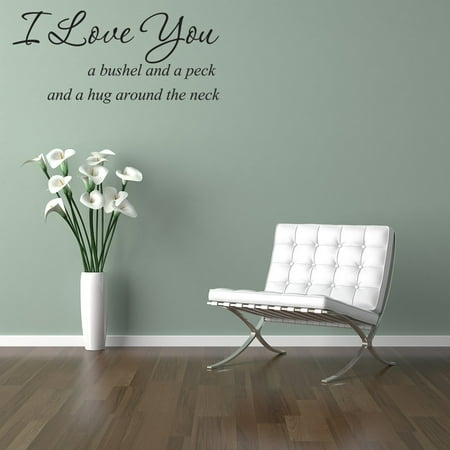 vinyl wall art love decal i love you a bushel and a peck wall quotes