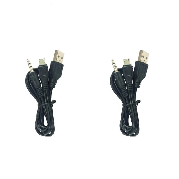 Universals Sound Interfaces Cable Connects MicroUSB 5Pin Devices to 3.5mm Auxes Systems