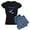 With Blue Strpe Pant, variant on - Sharks - Women's Dark Pajamas
