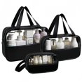 thumbnail image 1 of Neceseres de Maquillaje de Viaje, 3 Paquetes de 3 Tamaños, Organizador Cosmético con Cremallera para Mujer, Resistente al Agua, para Brochas y Accesorios Digitales, 1 of 7
