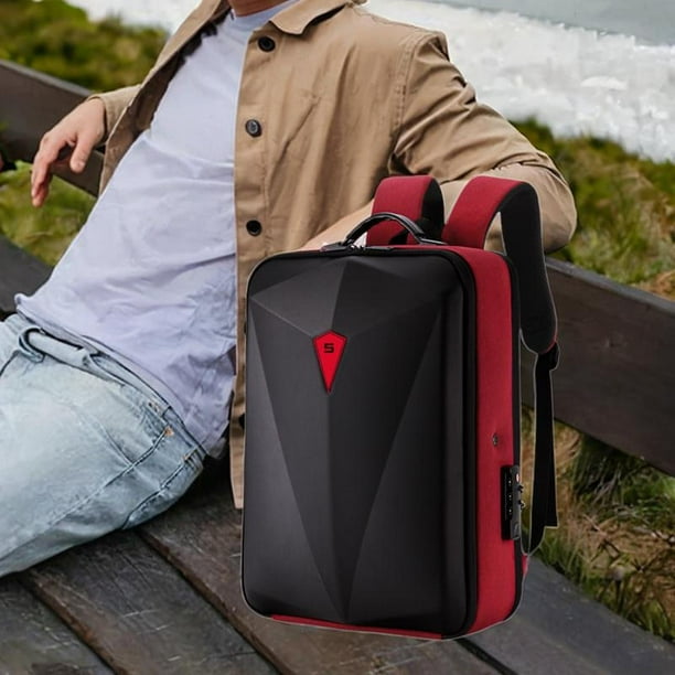 STARTIST 17.3 inch Laptop Backpack for Men 3 Digit Combination Lock Gaming Laptop Bag Red Walmart