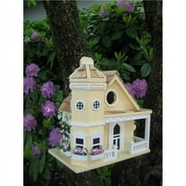 Home Bazaar Flower Pot Cottage Birdhouse - Yellow