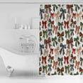 thumbnail image 4 of Extra Long Shower Curtain 72x84 Inch, Watercolor Bow Shower Curtain Waterproof Bathroom Decor Plaid Farmhouse Checkered Fabric Bath Curtain Set Accessories with Hooks, 4 of 6