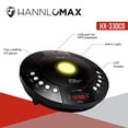 thumbnail image 4 of HANNLOMAX HX-330CD Reproductor de CD, Radio FM, Bluetooth, Reloj despertador, Pantalla LED roja, Puerto USB para carga y reproducción de MP3, Entrada auxiliar, Control remoto incluido, Funcionamiento, 4 of 5