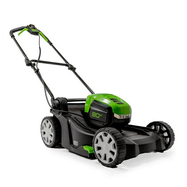 Greenworks 80 V Max Brushless Lithium Ion Push 17 In Cordless Electric Lawn Mower Battery And Charger Included Rona