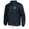 thumbnail image 2 of Men's Navy Dunbrooke Dallas Cowboys Coaches Classic Raglan Full-Snap Windbreaker Jacket, 2 of 4