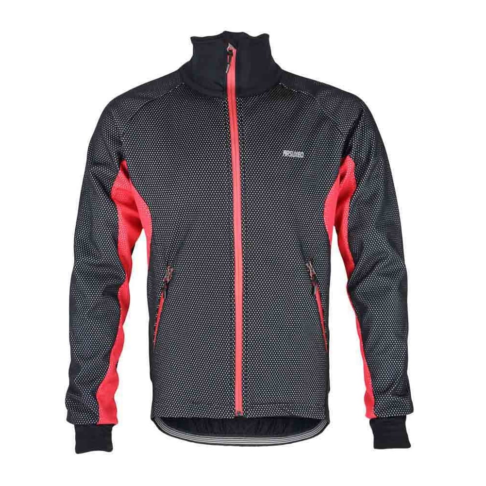 ARSUXEO Men Fleece Thermal Winter Cycling Jacket Windproof Bike Bicycle Wind Coat Clothing Casual Long Sleeve Jersey... by ARSUXEO