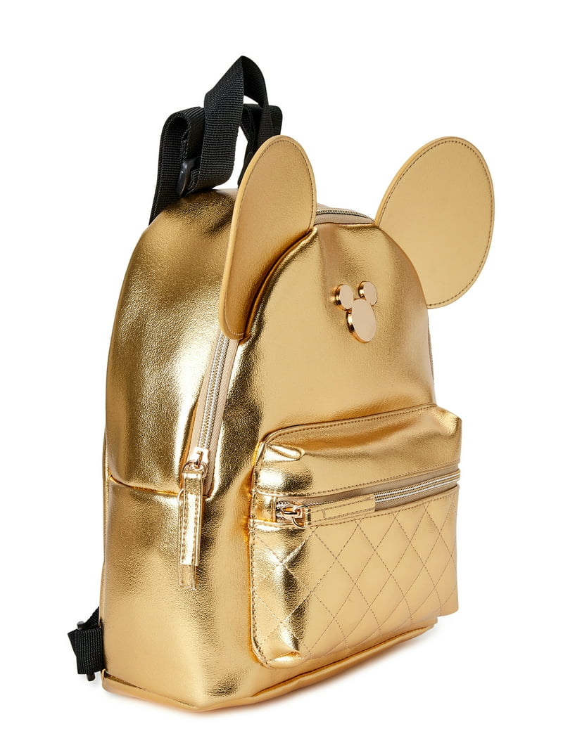 disney black and gold mini backpack Loungefly Tinker Bell friendly leather Disney Walt Disney World 50Th